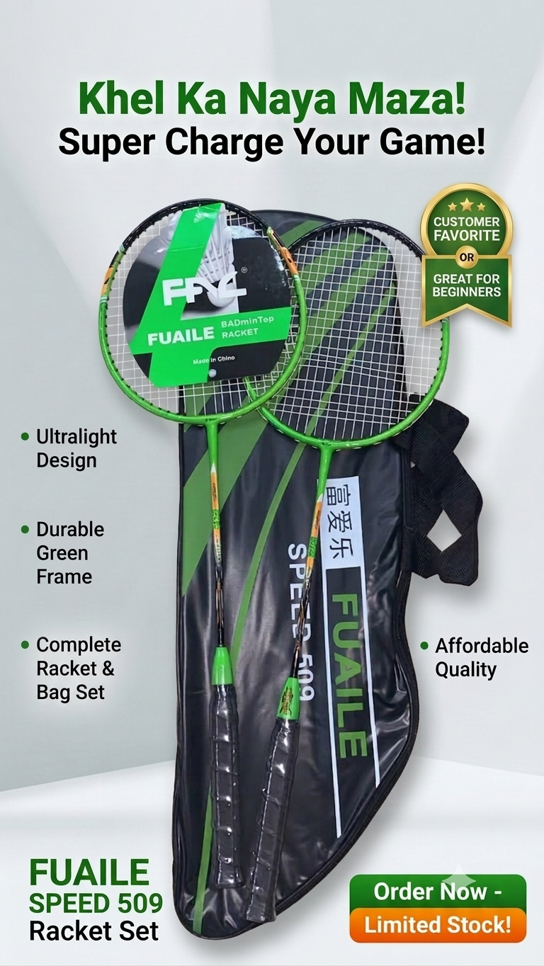 Fuaile Speed 509 Korean Edition Badminton Racket Set